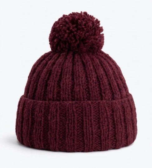 003 beanie, burgundy
